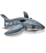 Intex Great White Shark Ride-On/Kids Inflatable Pool Ride On Floating Toy/Handle - TheITmart