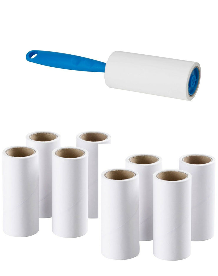 BASTIS Sticky Lint Roller/Remove Fluff/Dust/Pet Hair & Pile with 8 Refill Rolls - TheITmart