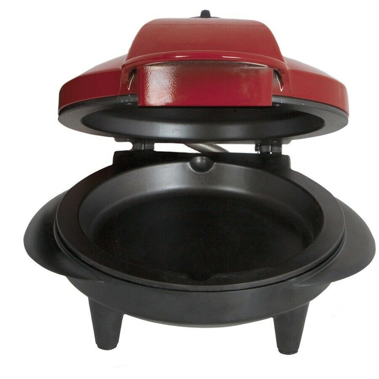 Pizza Maker 750W Non-Stick Coated/15 min Timer/Indicator Light/Compact Design - TheITmart