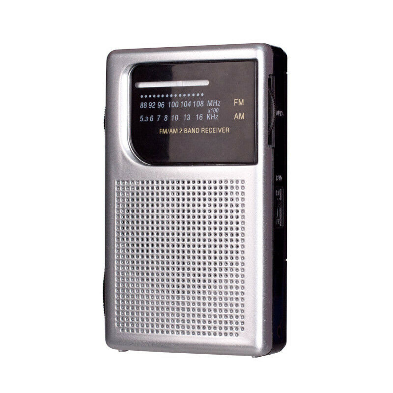 Laser Pocket Radio Am Fm Built-In Speaker Earphones Jack Antenna - TheITmart