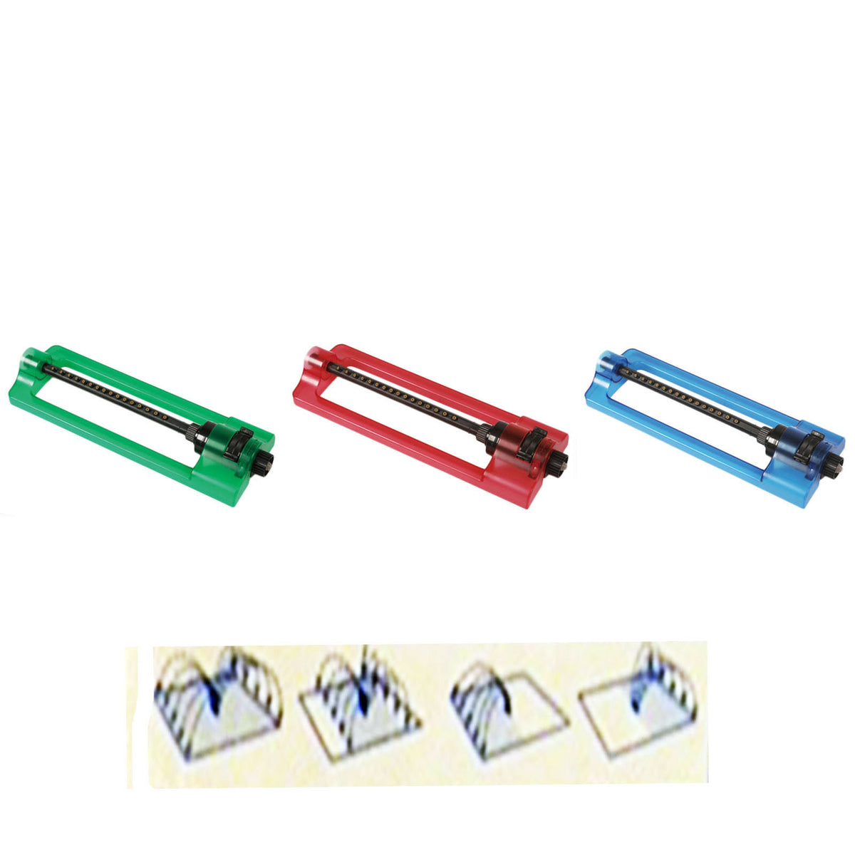 Aqua Systems Compact Oscillating Sprinkler/ 16 jets/sliding tab - TheITmart