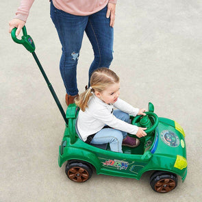 PJ Masks 6V Motorised Car/Pedal Switch/Forward/Reverse & Single Speed/Push Bar - TheITmart