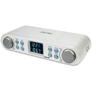 DGTEC Bluetooth Kitchen Radio/LCD/AUX Input/Dual Alarm Clock/30 Preset Station - TheITmart