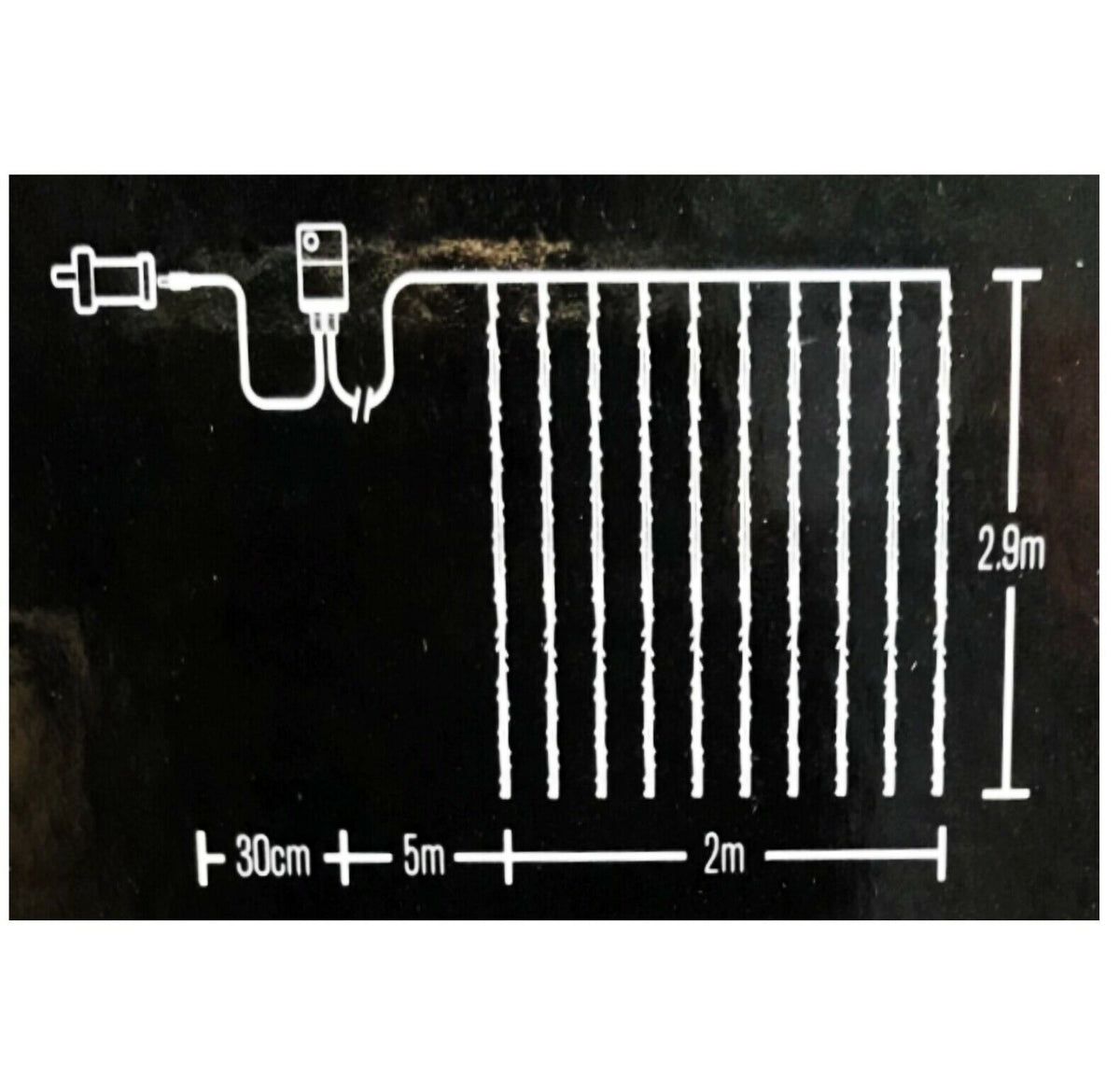 Lytworx 600 LED Waterfall Lights with Cascading Speed control / Blue ...