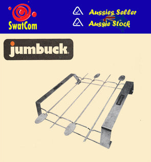 Jumbuck Kebab Skewer Set/BBQ  Steel Rack & Skewers For Grilling Meat Vegetables - TheITmart