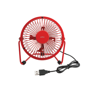 Mistral 10cm USB Mini Desk Fan 5v USB Metal Red Fan Quiet fan Tilting head Adjst - TheITmart
