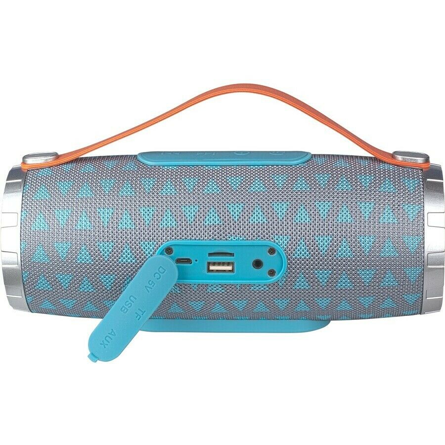 Laser Bluetooth Tube Rechargeable Speaker/FM Radio/SD Card/USB/AUX - Blue - TheITmart