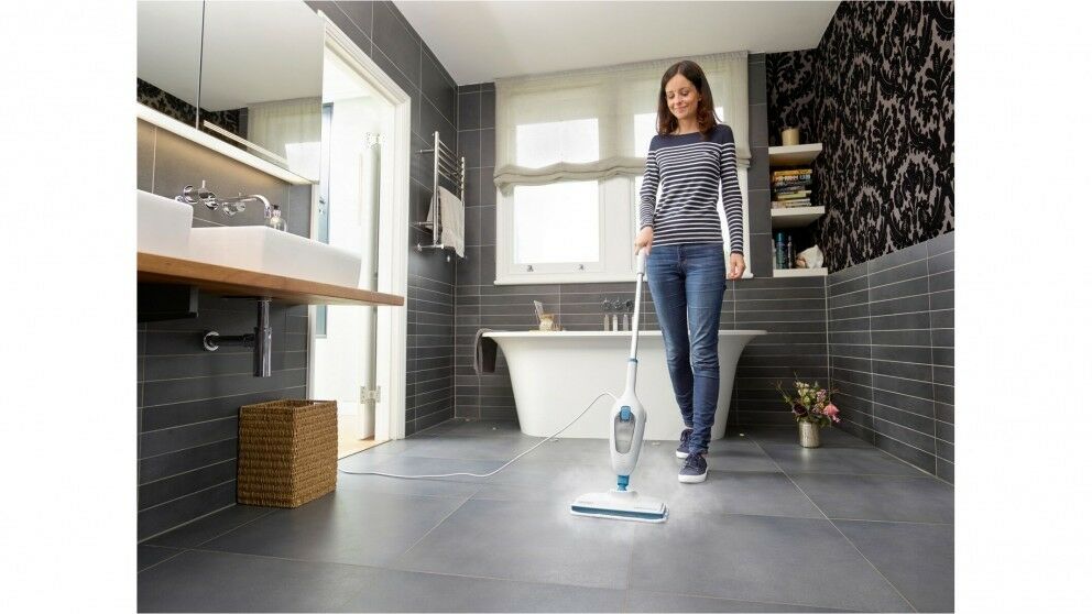 BLACK+DECKER 1300W 5 in Steam-Mop/ 350mL Water Tank Plenty of Steam/25Sec Heatup - TheITmart