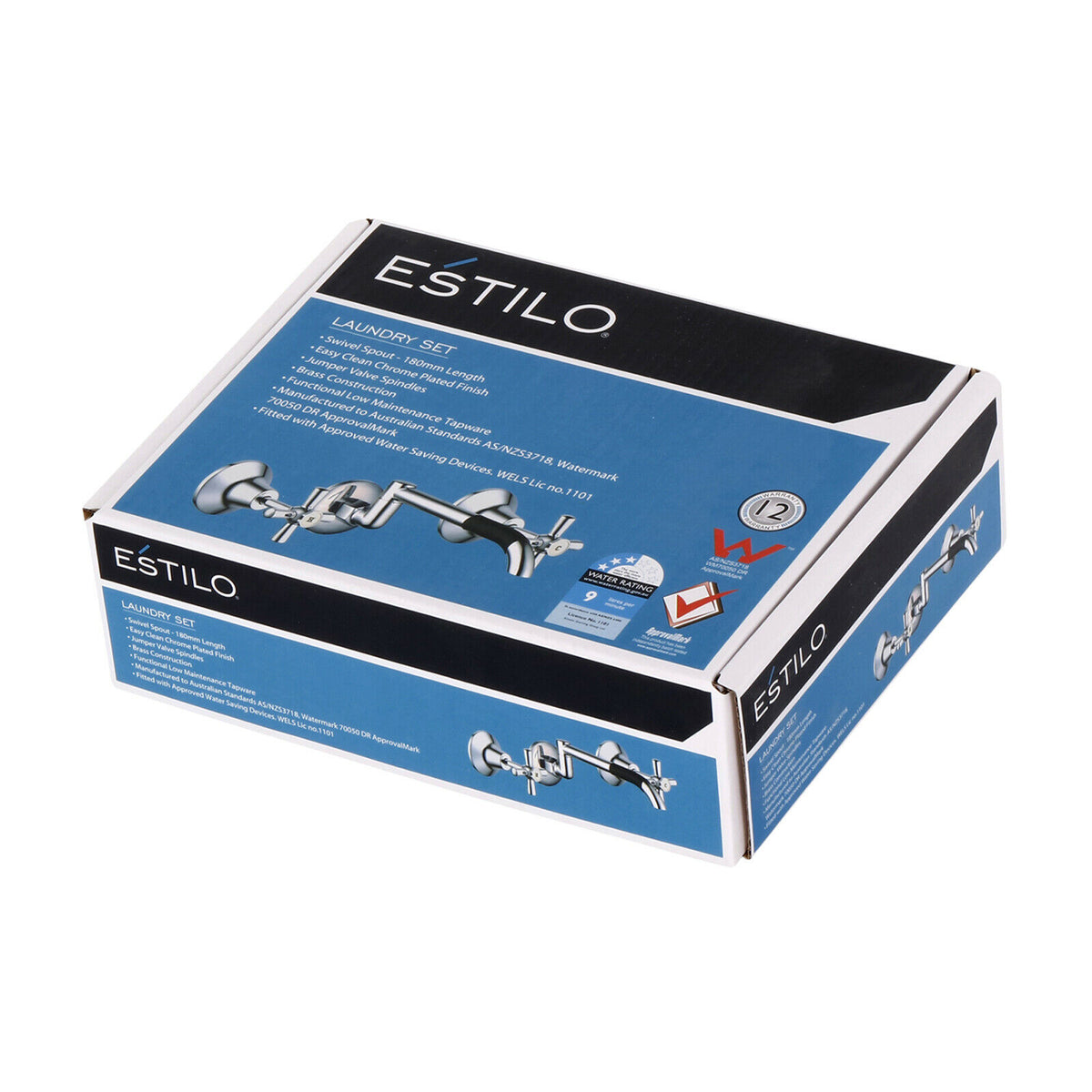Estilo WELS 3 Star 9L/min Laundry Set Watermark Approved Jumper Valve Spindles - TheITmart
