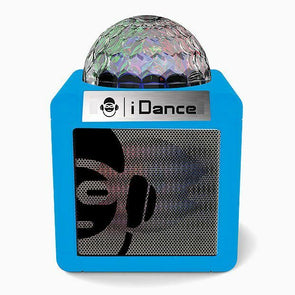 iDance Cube Bluetooth Party Speaker CN1/5W/Disco Ball/LED/Aux - Blue - TheITmart