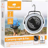 Nature's Lodge Camping Light & Fan