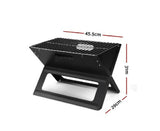 Grillz Notebook Portable Charcoal BBQ Grill/Heavy-duty Construction/Carry Handle - TheITmart