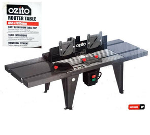 Cast Aluminium Router Table With Table Extensions/Mitre Guide 3 x Feather Boards