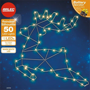 Arlec Battery Operated Reindeer Silhouette 50 LEDs/Christmas Indoor Lighting - TheITmart