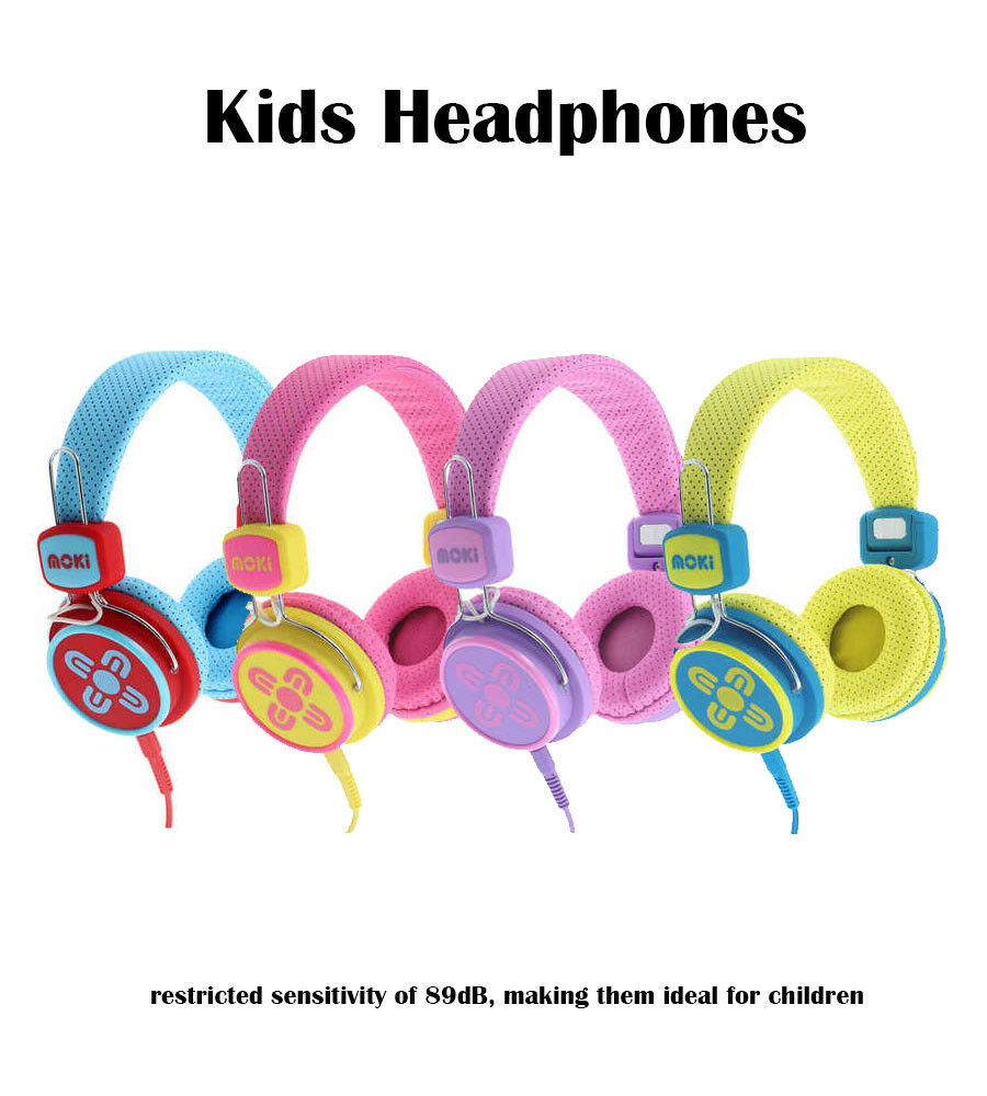 Moki Kids Safe Volume Limited Headphones/3.5mm/ restricted sensitivity 89dB/Kids - TheITmart
