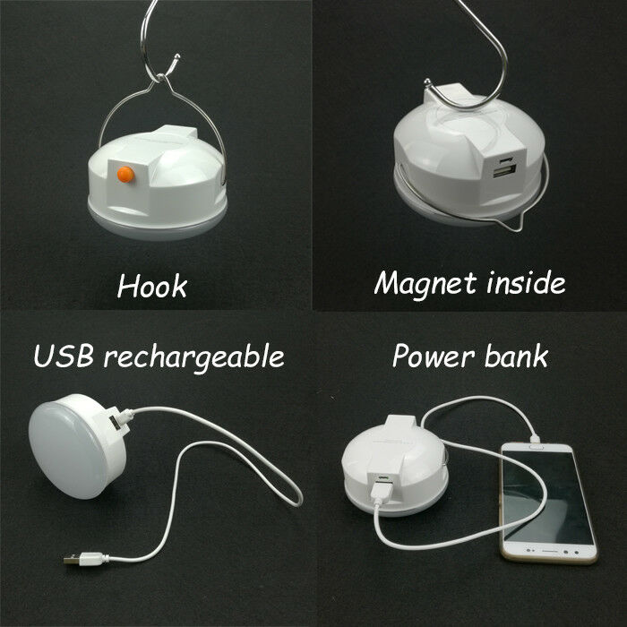 Elger 3 in 1 LED Camping Light/2 Mode Selection/Bug repelling Light/USB Charging - TheITmart