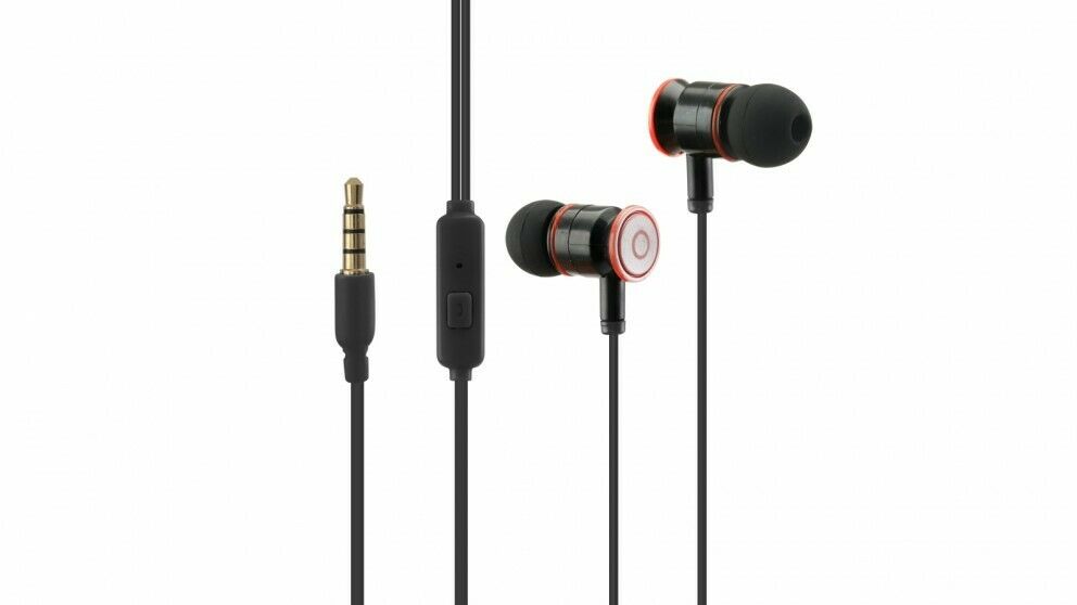 Brooklyn In-Ear Headphones TPE construction/3.5mm Gold-plated Plug/1.2m Cord MIC - TheITmart