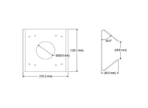 Pole Bracket SN-CBK627 For Vandal-Proof Cameras on Pole Mount Accessory Plate - TheITmart
