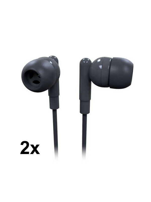 2 Pack Laser Earbud Headphone/Silicon bud/3.5mm with Mic for iPhone/iPod/Android - TheITmart