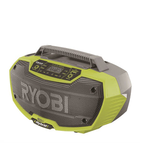 New Ryobi One+ 18V Hybrid 2 Speaker AM/FM Radio With Bluetooth/AUX/USB Charging - TheITmart