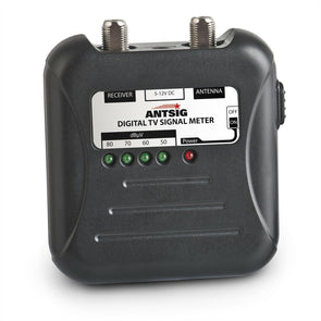 Antsig Digital TV Signal Meter With Batteries/Signal Strength F to PAL Adaptors - TheITmart