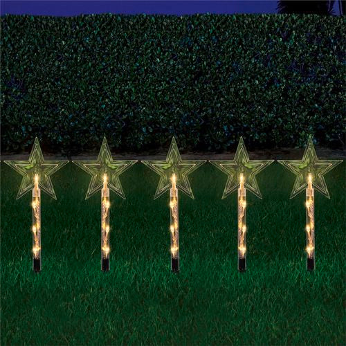 Lytworx 2.7m Warm White Solar Star Stakes - 10 Pack - TheITmart