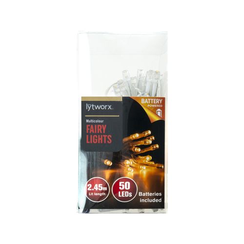 Lytworx 50 LED Warm White Battery Operated Fairy Lights - TheITmart
