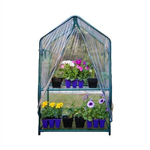 Naturallife 59 x 39 x 92cm 2 Tier Greenhouse- Colour Green