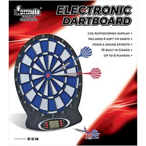 Formula Sports Electronic Dartboard Set with 18 built-in Games