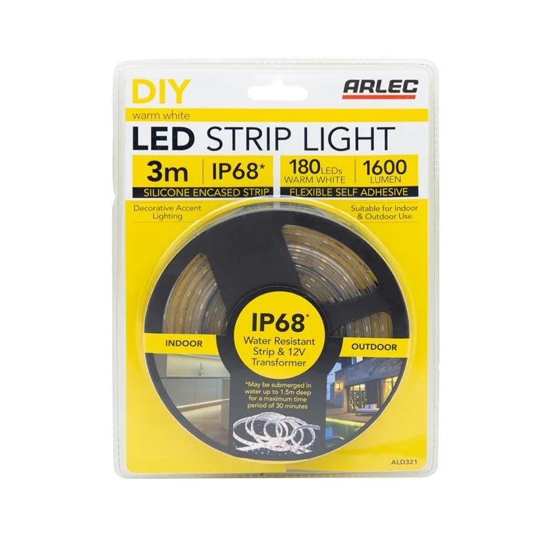 Arlec 3m IP68 LED Strip Light - White / Warm White