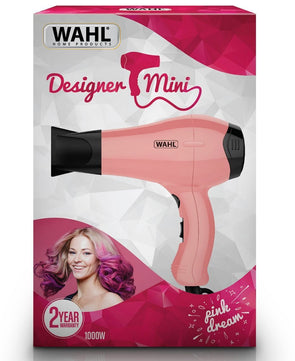 Wahl Mini Designer 1000W Hair Dryer ZX850PK- Pink /2 Speed/Heat Setting