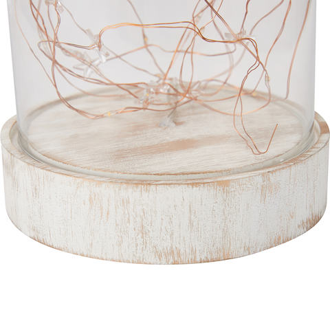 Battery Operated Glass Dome with Wire Lights