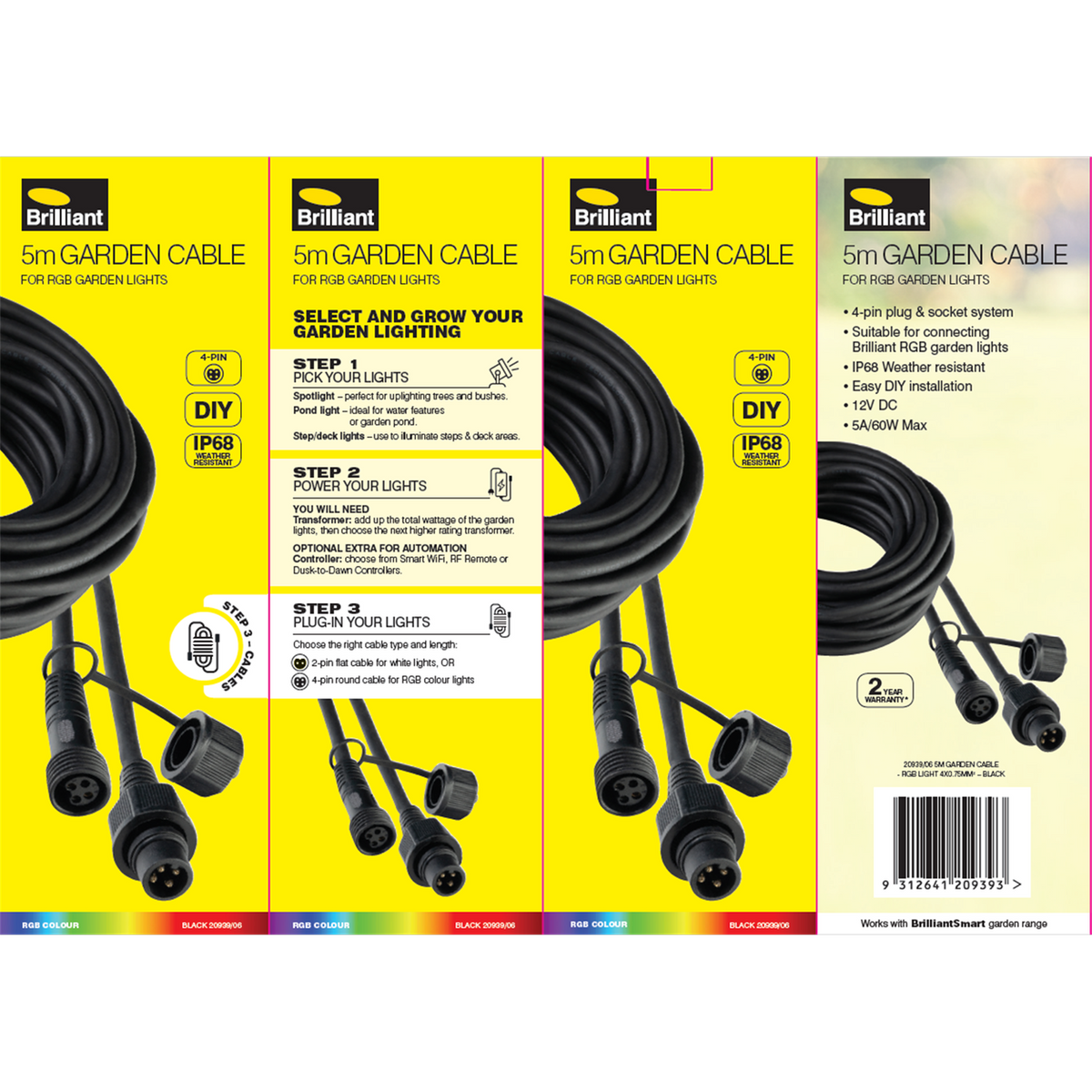 Brilliant Lighting 5m DIY Garden Cable