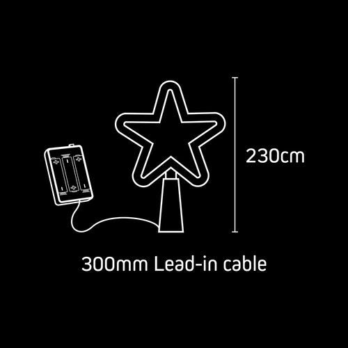 Arlec 20 RGB LED Tree Top Star Light Remote Control Battery Operated