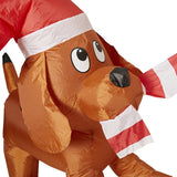Mirabella Christmas 2m Low Voltage LED Inflatable Snowman & Dog / White LED