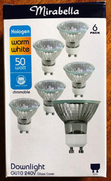 Mirabella Halogen GU10 Warm White Dimmable Downlight Globe - 6 Pack - TheITmart