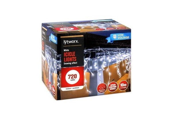 Lytworx Low Voltage 10m Blue/White LED Snowing Icicle Lights - TheITmart