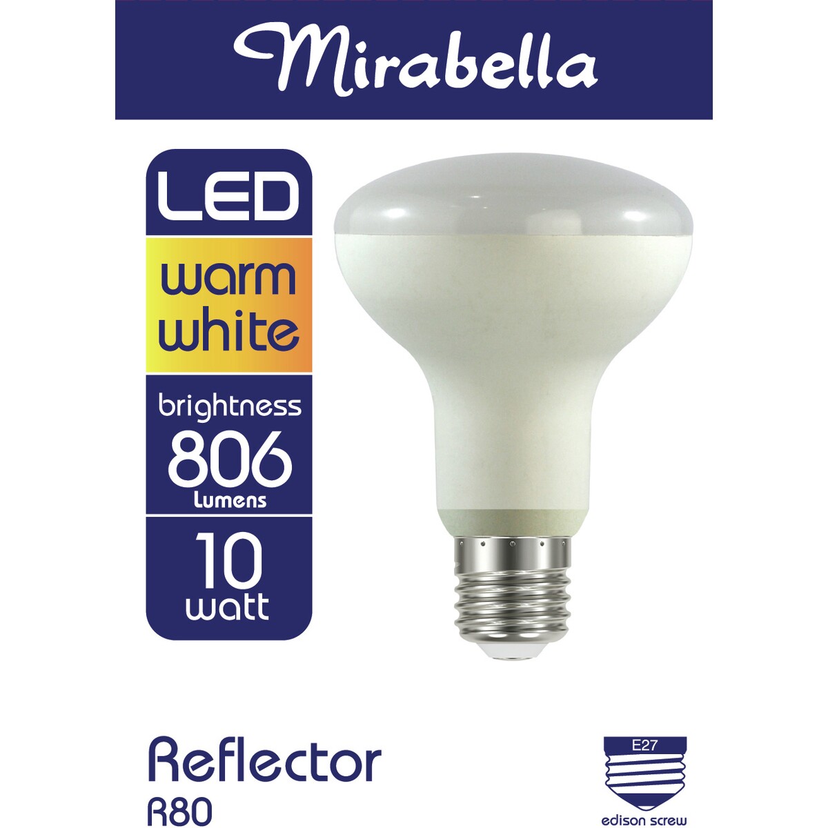 Mirabella LED R80 ES 10W 806 Lumens - Warm White