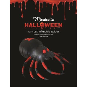 Mirabella 1.2M Festive LED Inflatable Black Spider