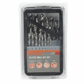 Craftright 25 Piece Metric Drill Bit Set / 118 degree - jobber point