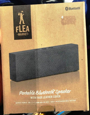 Flea Market Portable Bluetooth Speaker With Faux leather Cover