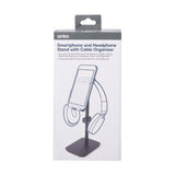 Smartphone and Headphone Stand with Cable Organiser - TheITmart