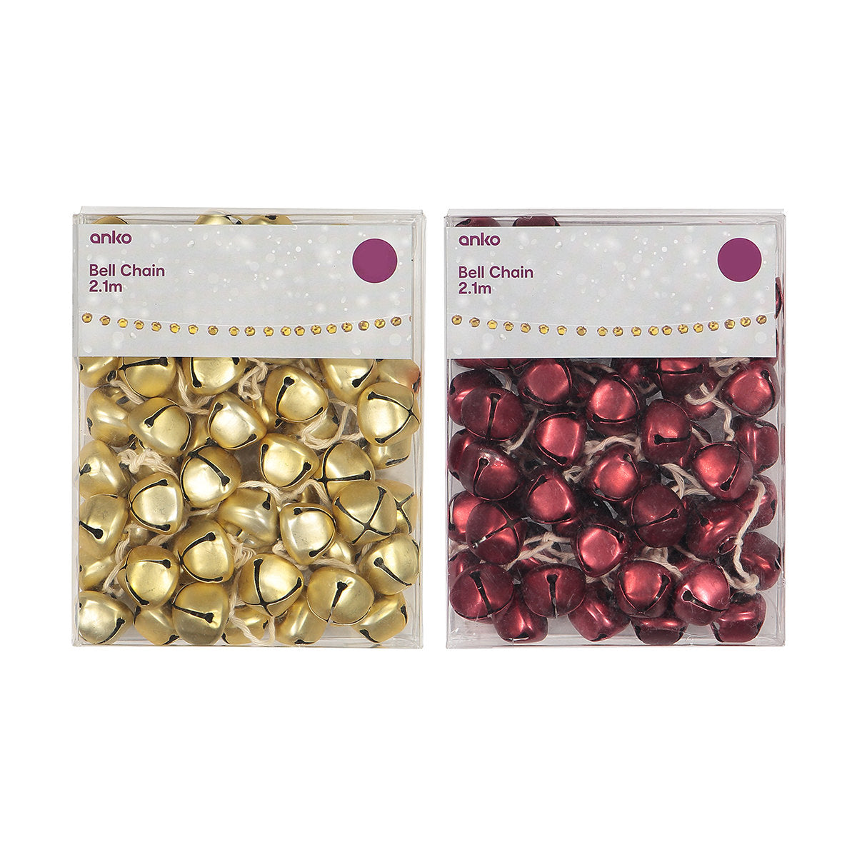 2.1m Bell Chain - Assorted - 68 Bells - TheITmart