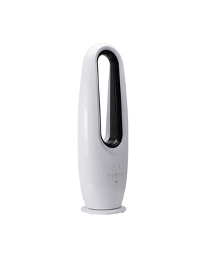 85cm White Floor Standing Bladeless Fan/4 Speed Settings/LED light Function