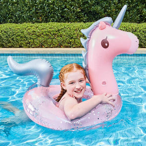 Inflatable Unicorn Ring - Pink/ Suitable for Ages 14+ Years