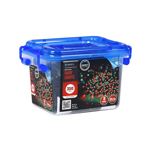 Lytworx 350 LED Connectable Fairy Lights - Warm White/ Multicolour/ Red & Green - TheITmart