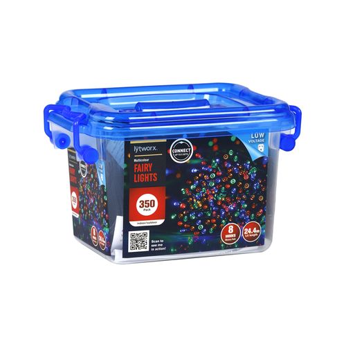 Lytworx 350 LED Connectable Fairy Lights - Warm White/ Multicolour/ Red & Green - TheITmart