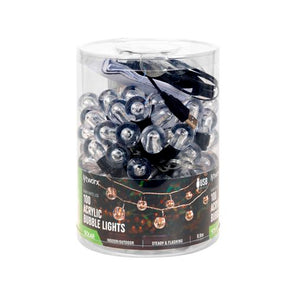 Lytworx Warm White Solar / USB Acrylic Bubble Lights - 100 Pack