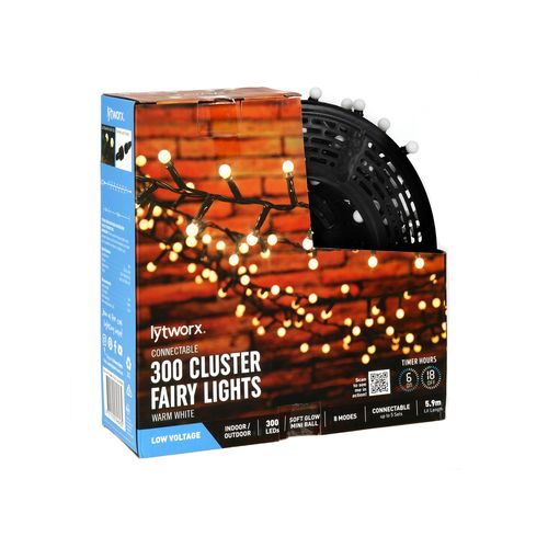 Lytworx Connectable Cluster Fairy Lights - 300 Pack