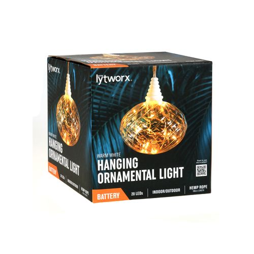 Lytworx Warm White Battery Operated Hanging Ornamental Light